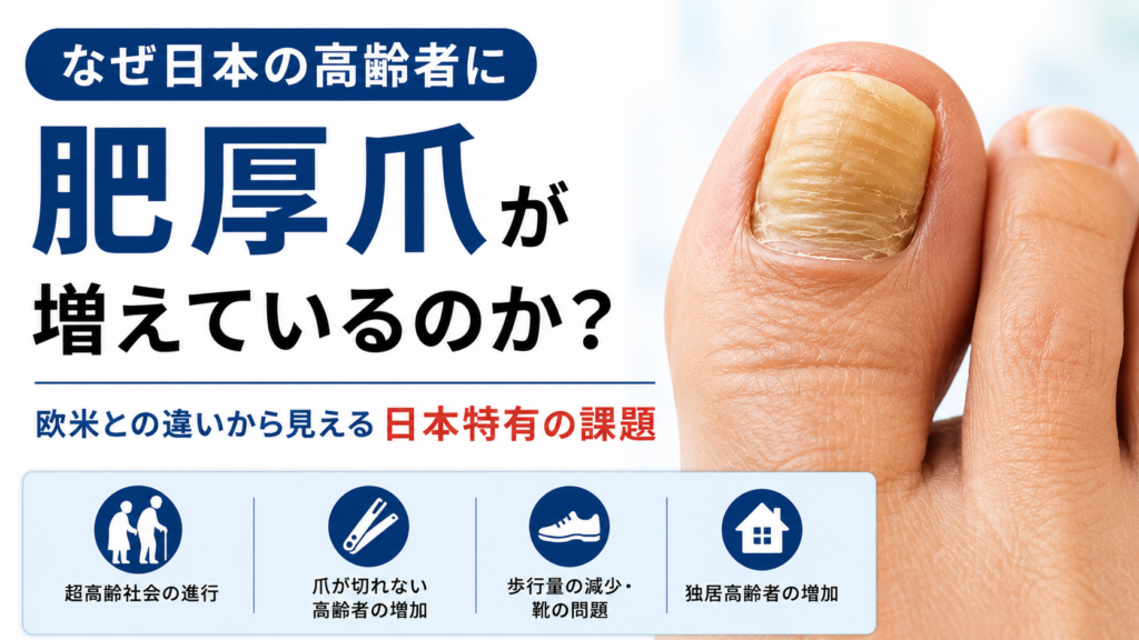 なぜ日本の高齢者に肥厚爪が増えているのか？欧米との違いから見る足爪問題